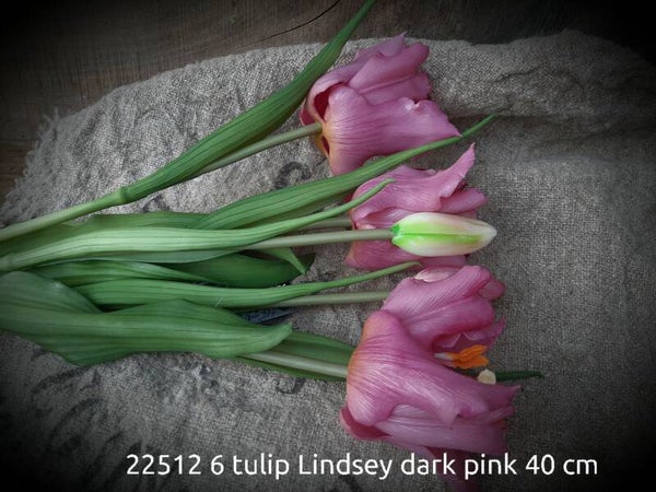 22512 6 tulip Lindsey  pink gaan per 6