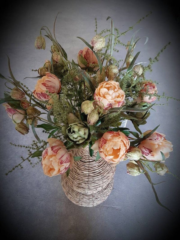 228685 peony real feel peach bundle van 3