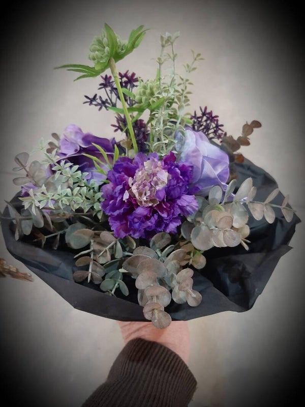 Boeket Sterre  purple blue