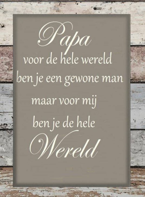 Nostalgisch foto en tekstbordje no. 297 (4 stuks) papa kader grijs