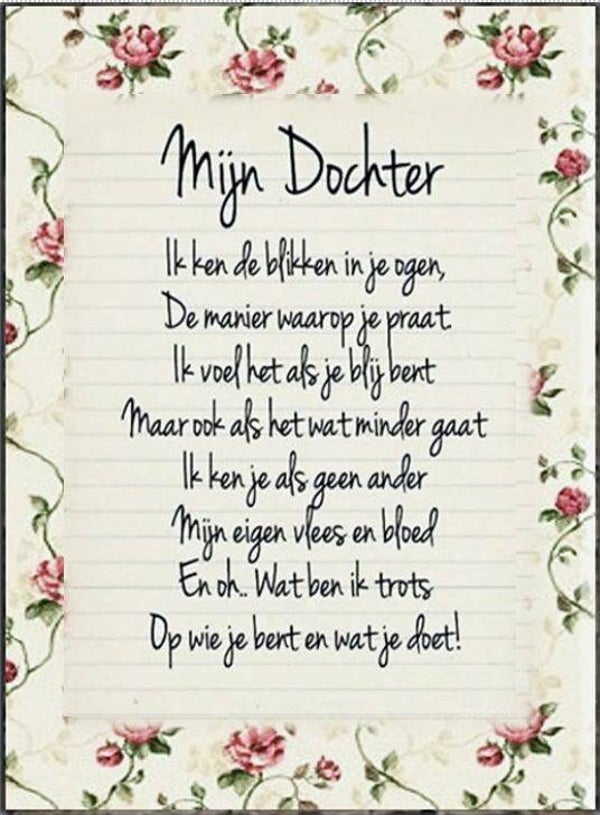 Nostalgisch foto en tekstbordje no. 362 (4 stuks) mijn dochter roosjes