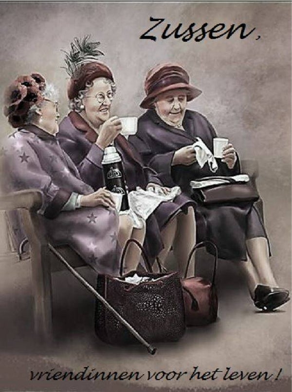 Nostalgisch foto en tekstbordje no. 368 (4 stuks) zussen3