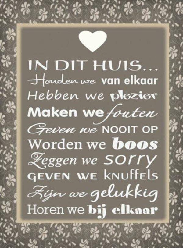 Nostalgisch foto en tekstbordje no. 393 (4 stuks) in dit huis