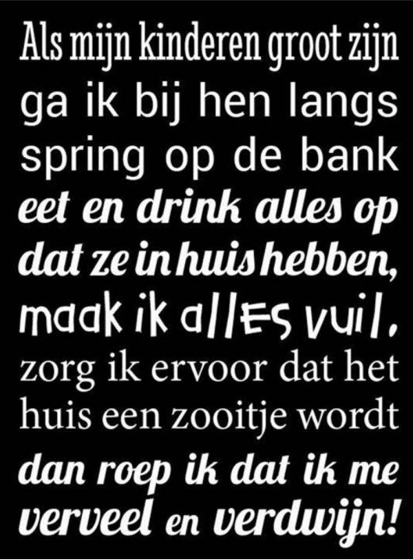 Nostalgisch foto en tekstbordje no.49 (4 stuks) als mijn kinderen zwart