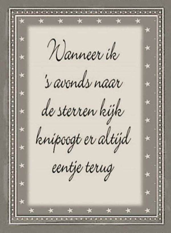 Nostalgisch foto en tekstbordje no. 511 (4 stuks)  wanneer is s avonds grijskader