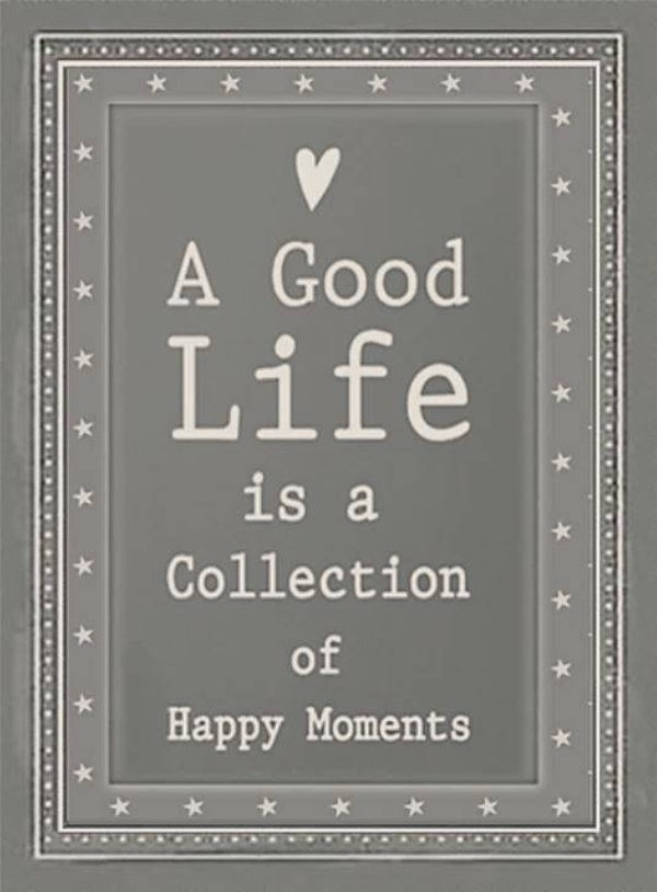 Nostalgisch foto en tekstbordje no. 512 (4 stuks) a good life
