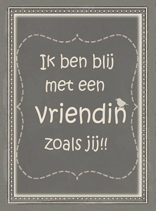 Nostalgisch foto en tekstbordje no. 563 (4 stuks) blij met een vriendin