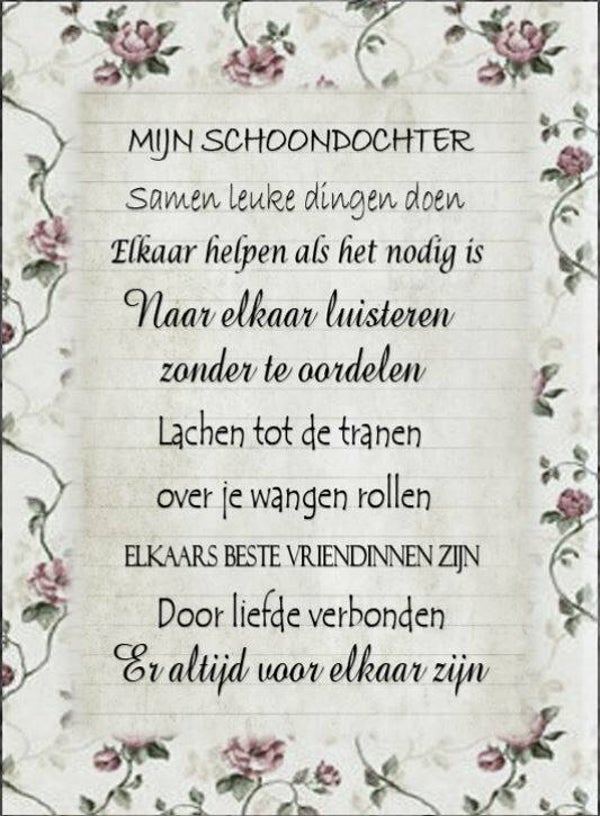 Nostalgisch foto en tekstbordje no. 566 (4 stuks) mijn schoondochter roosjes