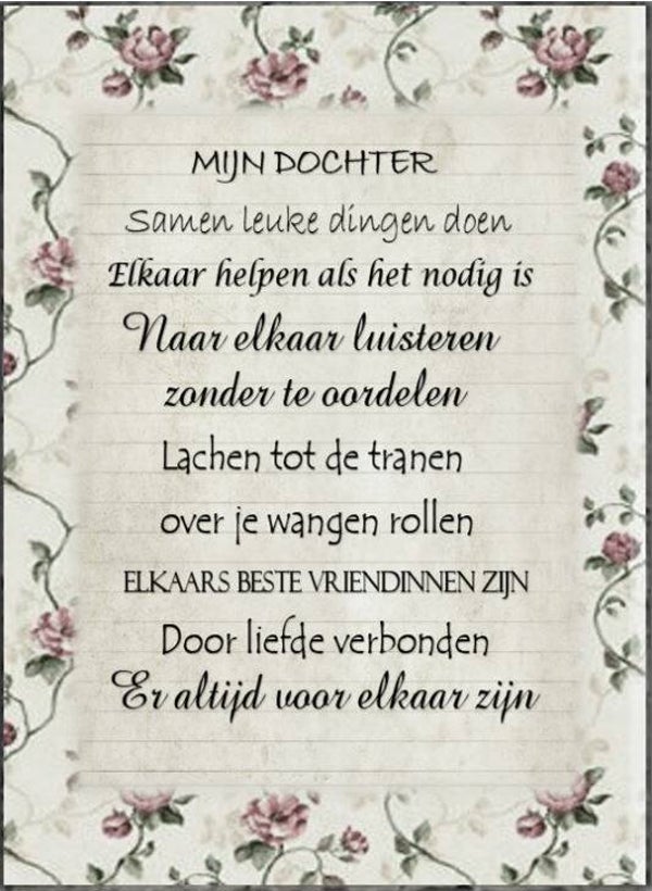 Nostalgisch foto en tekstbordje no. 567 (4 stuks) dochter  roosjes andere tekst