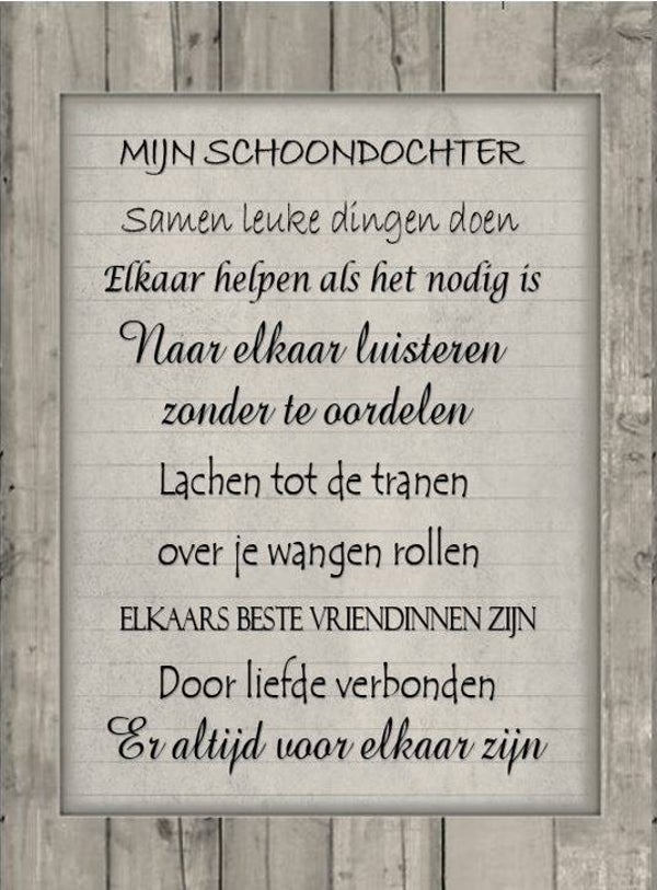 Nostalgisch foto en tekstbordje no. 569 (4 stuks) schoondochter bruin