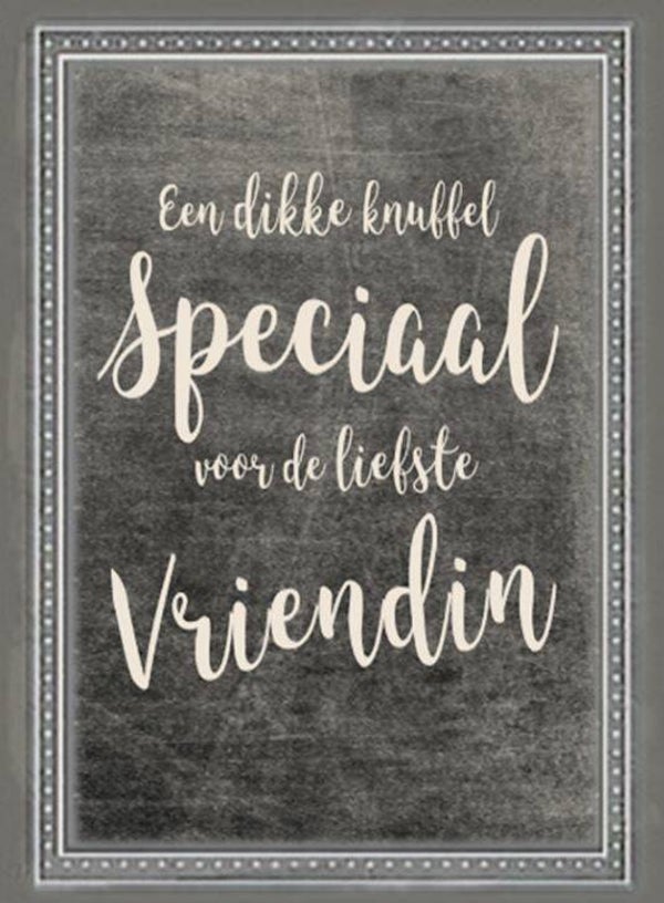 Nostalgisch foto en tekstbordje no. 588 (4 stuks)speciaal liefste vriendin