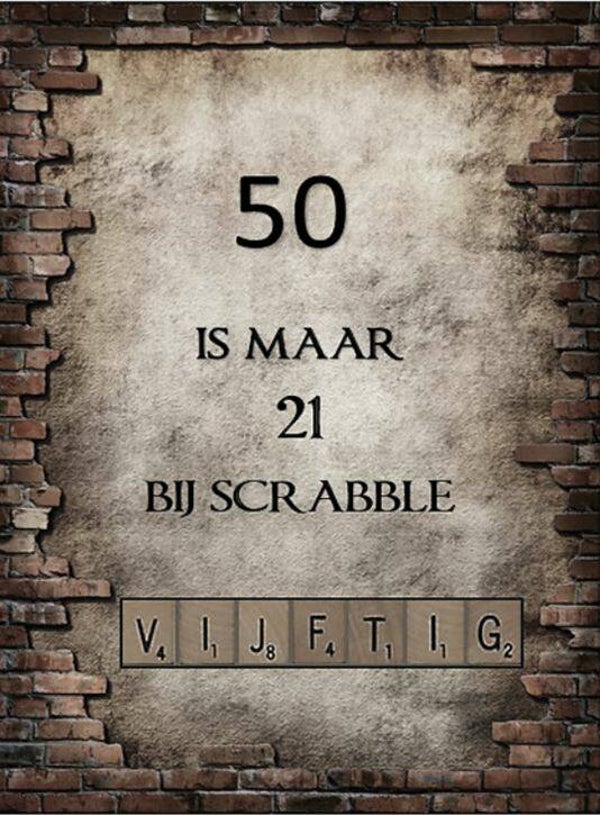 Nostalgisch foto en tekstbordje no. 648 (4 stuks) scrabble