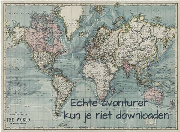 Nostalgisch foto en tekstbordje no. 658 (4 stuks) echte avonturen