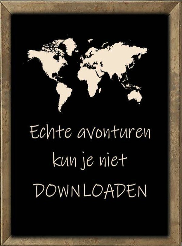 Nostalgisch foto en tekstbordje no. 678 (4 stuks)avonturen wereldkaart