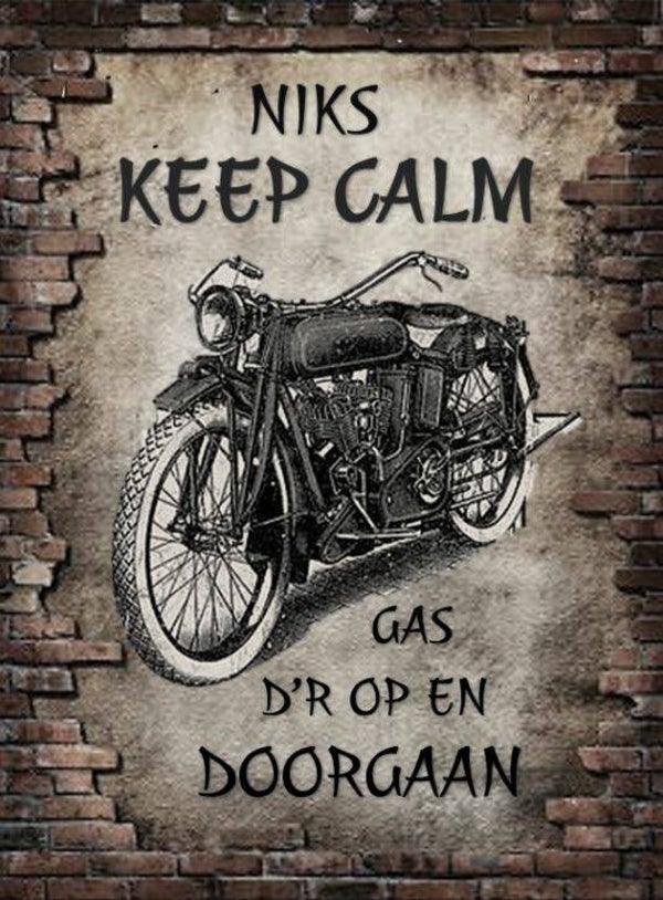 Nostalgisch foto en tekstbordje no. 693 (4 stuks) niks keep calm