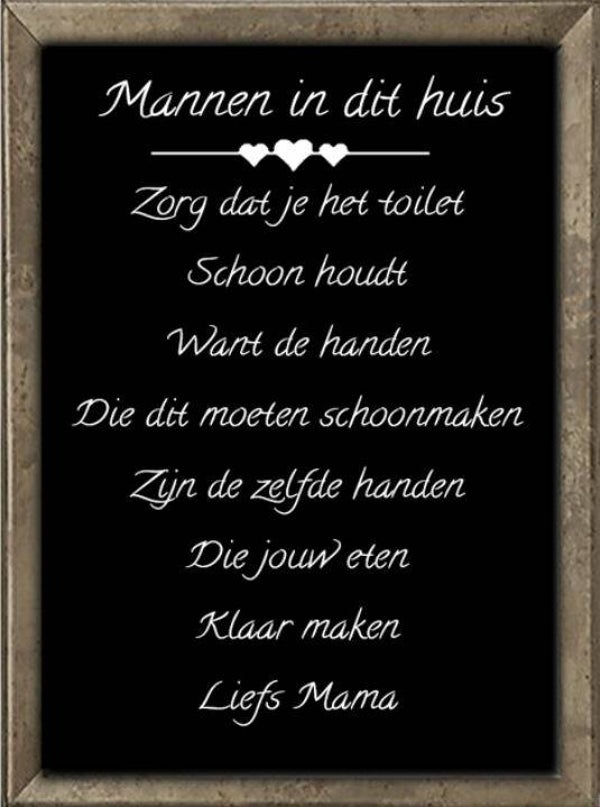 Nostalgisch foto en tekstbordje no. 729 (4 stuks) mannen in dit huis