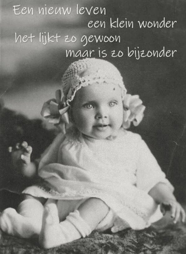 Nostalgisch foto en tekstbordje no. 763 (4 stuks) baby mutsje