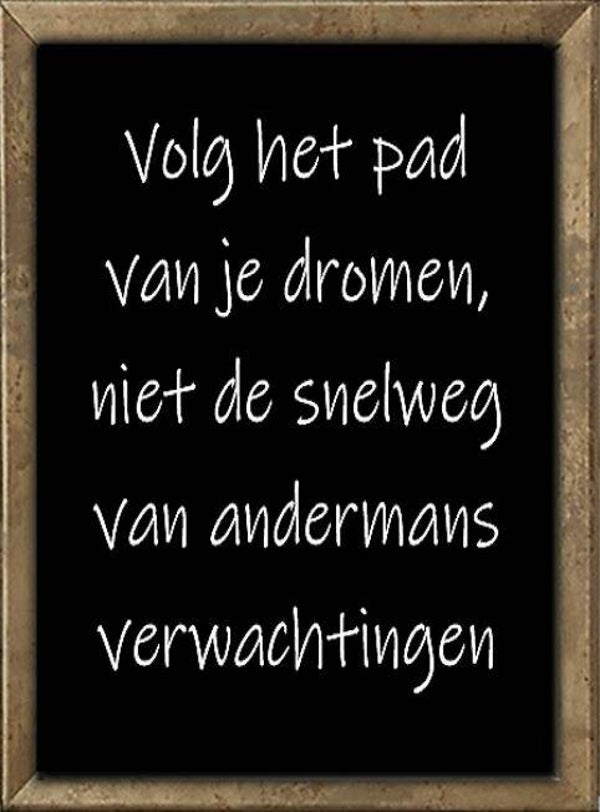 Nostalgisch foto en tekstbordje no. 767 (4 stuks) volg het pad bruin kader