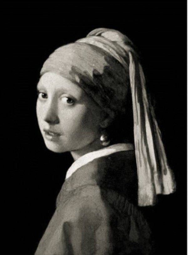 Nostalgisch foto en tekstbordje no. 782 (4 stuks) meisje parel sober