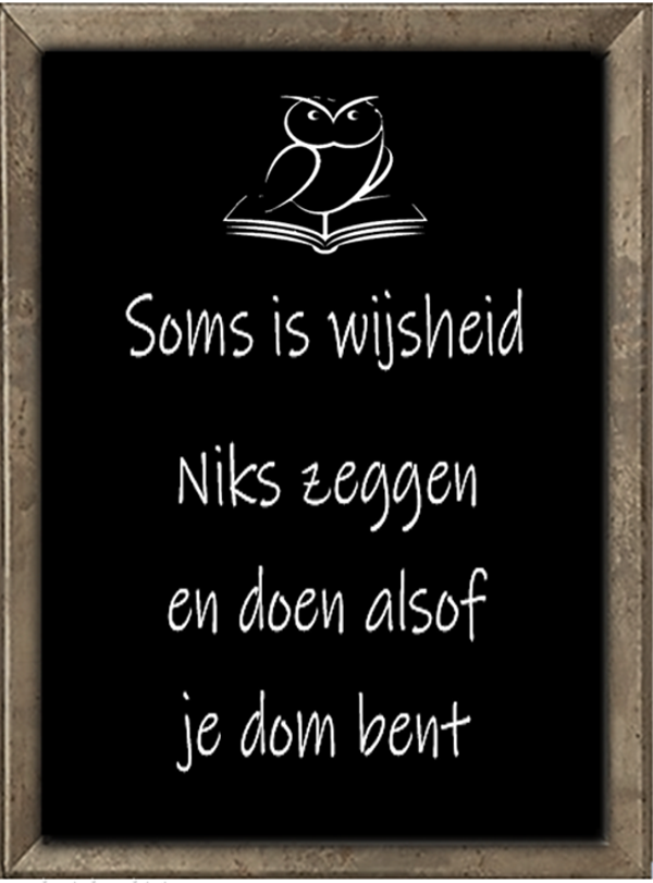 Nostalgisch foto en tekstbordje no. 790   ( 4 stuks)soms is wijsheid