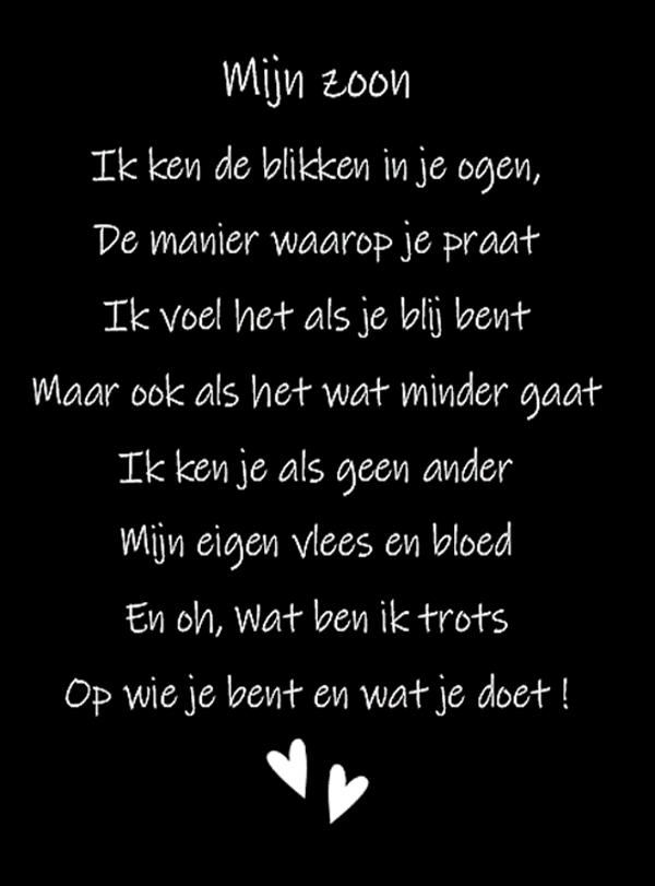 Nostalgisch foto en tekstbordje no. 792   ( 4 stuks)mijn zoon blikken in ogen