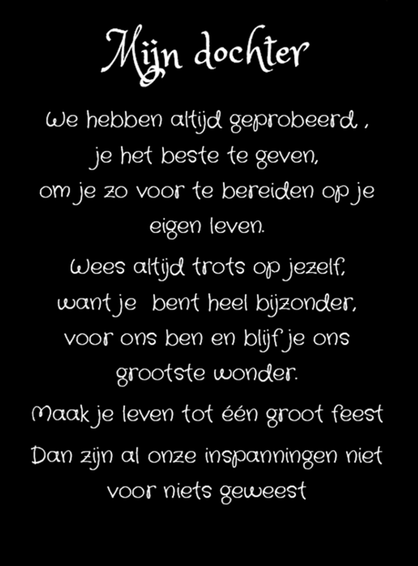 Nostalgisch foto en tekstbordje no. 803   ( 4 stuks) mijn dochter