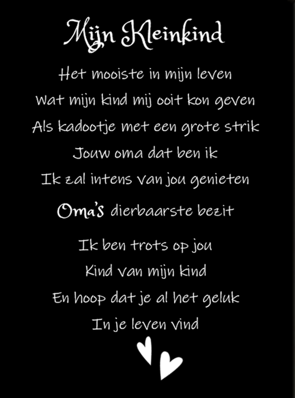 Nostalgisch foto en tekstbordje no.807   ( 4 stuks) mijn kleinkind