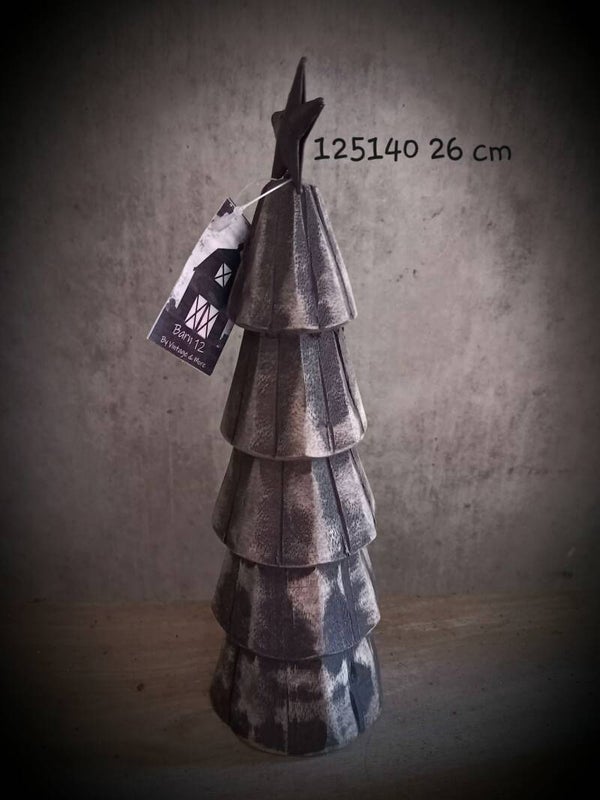 125140 houten boompje ster 26 cm blackwood
