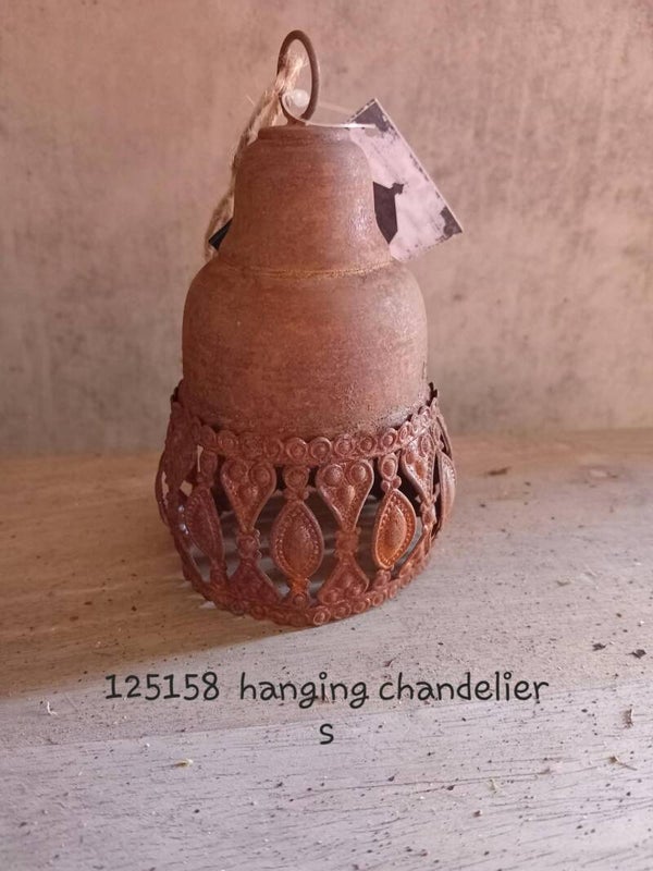 125158 hanging chandelier rusty  S