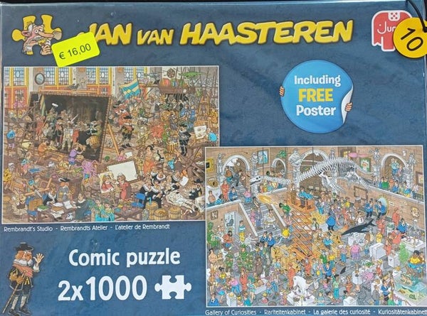 ( 10 doos) Rembrandts atelier/Rariteitenkabinet 2x1000 stukjes