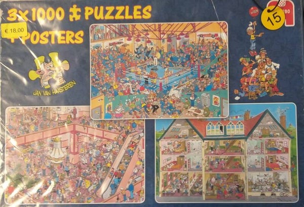 ( 15 doos) Boxing match/ Shop till you drop/ Shaped Hotel 3x 1000