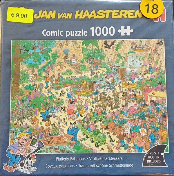 ( 18 doos) Vrolijke fladderaars 1000 stukjes