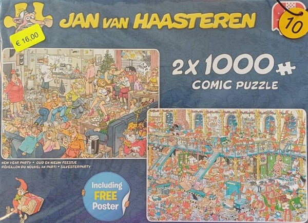 (10 doos) Oud en nieuw feestje / De fabriek van de kerstman 2x1000 stukjes