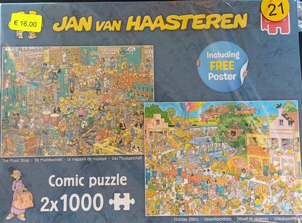 ( 21 doos) De muziekwinkel/ Vakantiekriebels 2x1000 stukjes