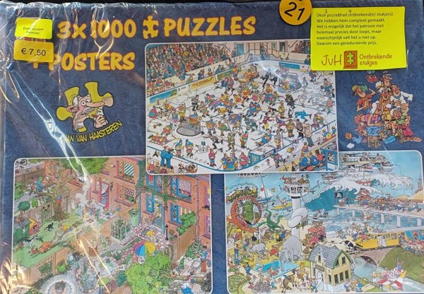 ( 21 doos) IJshockey/ Buren/ Ter land ter zee en in de lucht  3x 1000 stukjes