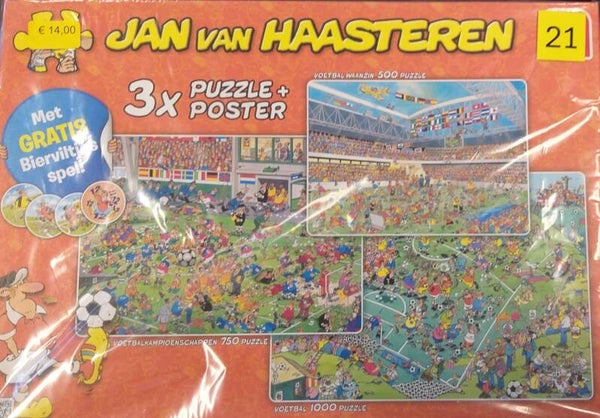 ( 21 doos ) Voetbalwaanzin/Voetbalkamp/Voetbal 500/750/1000 stukjes