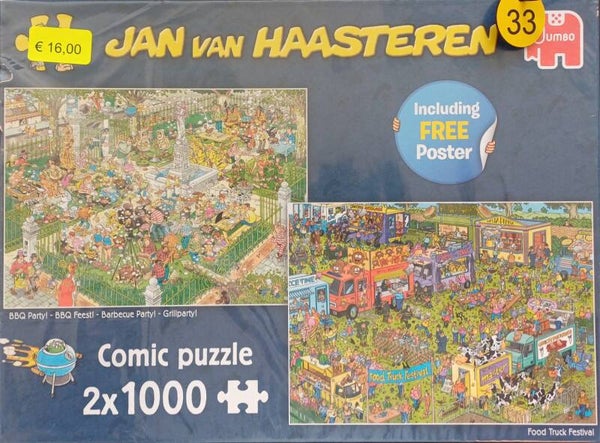 ( 33 doos ) BBQ feest / Foodtruckfestival 2 x 1000 stukjes