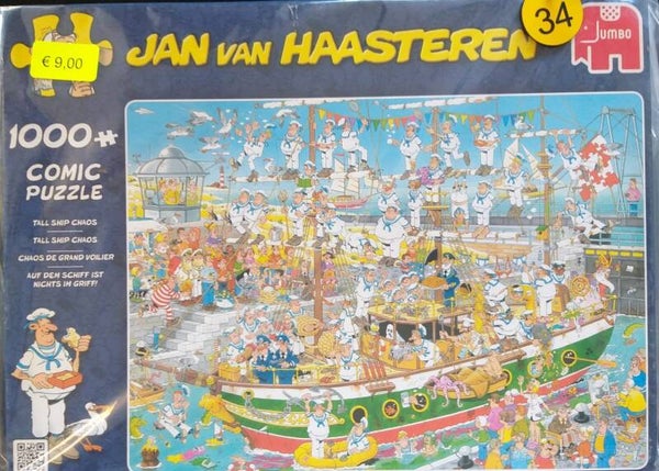 ( 34 doos) Tall ship chaos 1000 stukjes