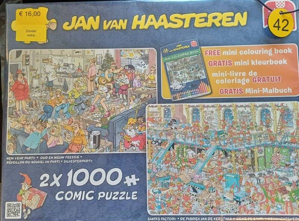 ( 42 doos) Oud en nieuw feestje/ Fabriek vd Kerstman 2x 1000 st