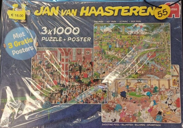 ( 55 doos ) Crazy casino/ Het park/Biljarten 3x 1000 stukjes