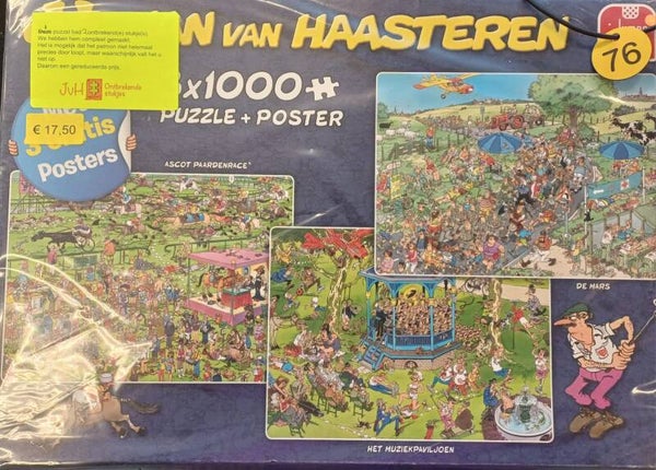 ( 76 doos) Ascot paardenrace/ de Mars/ Muziekpaviljoen 3x 1000 stukjes