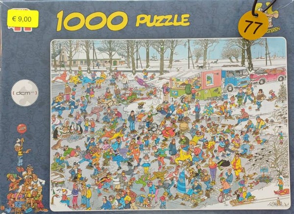 ( 77 doos ) Op glad ijs 1000 stukjes