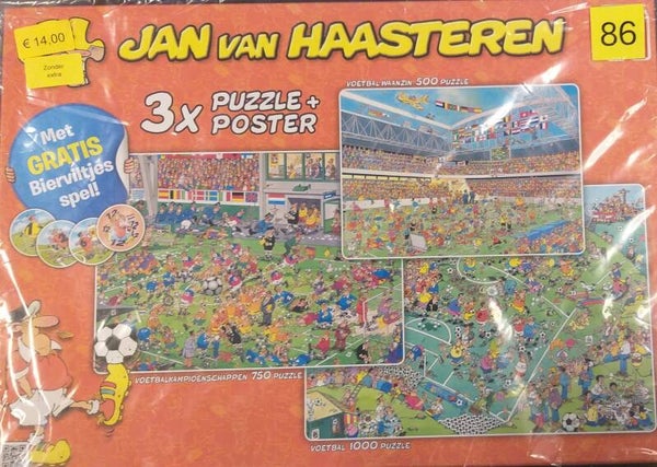 ( 86 doos ) Voetbalwaanzin/Voetbalkampioen/Voetbal 500/750/1000 stukjes