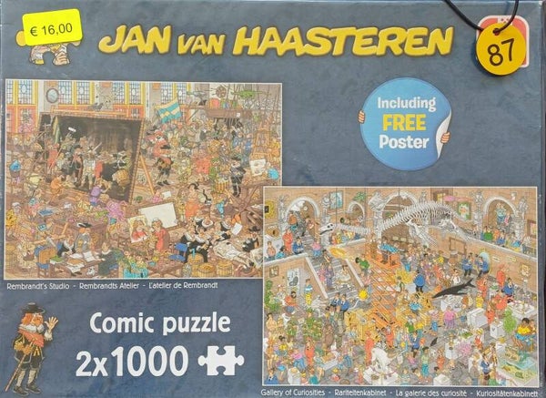 ( 87 doos) Rembrandts atelier / Rariteitenkabinet 2x 1000 stukjes