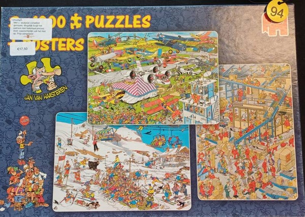 ( 94 doos)  Busy airport/Break a leg/ International parcels 3x 1000 st