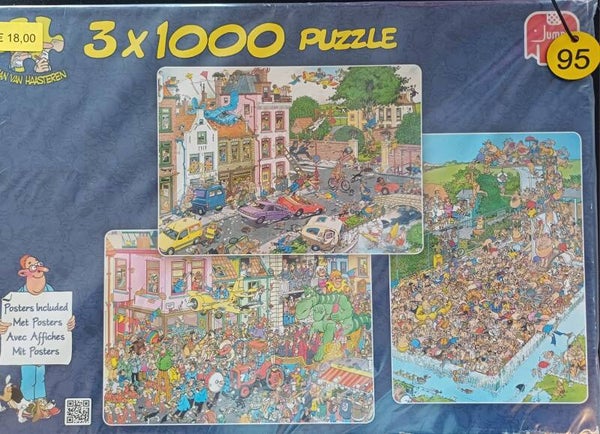 ( 95 doos) Friday 13th/ Carnaval/ Fun around the pool 3x1000 stukjes