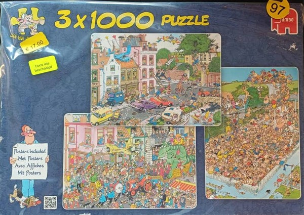 ( 97 doos) Friday 13th/ Carnival /Fun around the Pool 3x 1000 stukjes