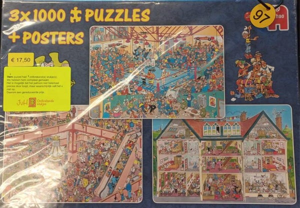 ( 97 doos) Bokswedstrijd/ de Uitverkoop/ Hotel 3x 1000 stukjes