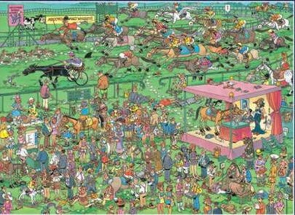 ( 51 zak paars) Ascot paardenrace 1500 stukjes