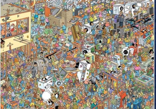 ( 38 zak grijs) Black Friday 1000 stukjes